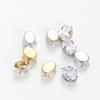 6 * 8mm oval zircão garra broca cor sintética em forma de ovo zircão flash brilho cristal branco zircão garra broca
