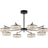 Luminária de Teto Luxo Leve Italiana de Sala de Estar 2025 Nova Luminária Principal de Hall Lustre de Teto de Resina Atmosférico Simples Moderno