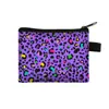 Cartera Pequeña Simple con Cremallera Estampado Leopardo Transfronteriza Billetera para Monedas Hombres y Mujeres Nueva Bolsa para Monedas Bolsa para Tarjetas de Identificación Llaves
