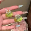 Pendientes Amarillos de Flor Súper de Hada para Mujer, Estilo Vacaciones en la Costa, Pendientes Frescos y Dulces, Accesorios para Orejas de Nicho y Hermosos