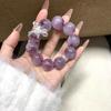 Pulsera Morada Lavanda de Lujo Ligero de Gama Alta para Mujer, Pulsera Personalizada de Moda, Pulsera con Diseño Noble de Estilo Nacional