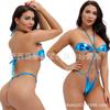 Estilo Europeu e Americano Lingerie Sexy Body Decotado nas Costas Três Peças Macacão 7003