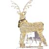 Luminária Luminosa em Forma de Veado de 3,0m Lâmpada LED com Cabeça para Cima em Forma de Veado Arte em Ferro Amarrada Corda de Luz Lâmpada Animal