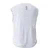 Camiseta Sem Manga Masculina de Seda de Gelo Secagem Rápida Verão Respirável Ombro Largo Colete Esportivo Top para Corrida Noturna ao Ar Livre Treinamento Físico