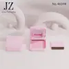 Estuche de Polvo Compacto Jinze Order Square con Tapa Plana/Ondulada con Espejo y Cabezal Grande de Brocha Removible Empaque de Plástico
