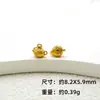 Prata 925 Banhada a Ouro Acessórios DIY Pote de Alça Ventilador de Banana Mão de Buda Coração Urso de Desenho Animado Pingente Pequeno Alça de Pulseira