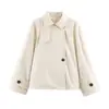 Comércio Exterior Transfronteiriço 2026 Novo Estilo Europeu e Americano Outono Solto Casual Trench Coat Curto de Botão Único 3811242