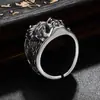 Anillo Abierto Vintage Punk Ancho Arte Abstracto Desgastado Anillo de Moda Callejera para Hombres y Mujeres Directo del Fabricante