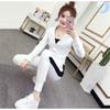 Novo Outono e Inverno Slim-fit Slimming Estilo Ocidental Europeu Estação Terno Feminino Cardigan Zíper Sportswear Elegante Duas Peças Moda Terno