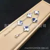 Versão High-End de 15mm do Clássico Bracelete de Trevo de Quatro Folhas para Mulheres, Joia Empilhável Colorida de Madrepérola Banhada a Ouro 18K de Luxo Leve com um Toque de Alta Qualidade