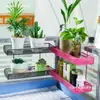 Estante Colgante de Escritorio de Hierro Estante de Almacenamiento Multicapa Estante para Macetas de Alféizar de Ventana Soporte para Plantas Suculentas de Escritorio de Oficina