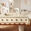 Toalha de Mesa Fresca Estilo Fair Isle Impermeável e à Prova de Óleo 2026 Luxo Leve Ambiente de Alto Padrão Lavável Toalha de Mesa Retangular