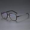 Design Masculino Dinamarquês Linde Mesmo Estilo Titânio Puro 9911 Armação Negócios Alto Padrão Acetato Feminino Ponte Dupla Óculos Feitos à Mão