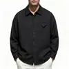 Camisa de manga comprida transfronteiriça 2026 comércio exterior primavera e outono Lyocell Tencel imitação de linho espessada estilo old money com gola de lapela para homens