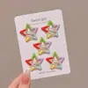Pinzas para el cabello infantiles de moda con forma de estrella, versátiles y no dañan el cabello, juego de pasadores para arreglar mechones sueltos y flequillo, accesorios para el cabello para niñas