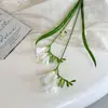 Flores de campainha artificial de alta qualidade, com duas hastes, para decoração de casa, arranjos de hotel e casamento, e sessões de fotos.