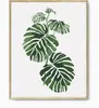 Pôsteres de Arte de Parede Folha Verde Tropical Boho, Imagens Botânicas de Palmeira Monstera para Decoração de Sala de Estar Casa