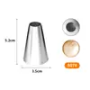 Boquilla de acero inoxidable tamaño XXL para tubería, boquilla para hojaldre, boquilla para crema de pastel, herramienta para hornear, galleta sin costuras