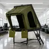 Tienda de Techo para Coche Totalmente Automática con Techo Duro para Excursiones de Dos Personas al Aire Libre en Coche, Versión Extendida, Tienda de Coche de Aleación de Aluminio Verde