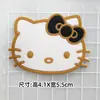 KT Preto Hello Kitty cola macia Acessórios para joias DIY Capa de celular Adesivos decorativos para copo de água Chinelos Sapatos Patch Bolsa