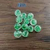 Cuentas de Vidrio Dorado Luminoso Arena Cuentas Sueltas Cristal Transparente Redondas Accesorios para Joyería Hecha a Mano DIY Material para Pulseras