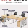 Juego de Escritorio y Silla para Oficina de Personal, Estación de Trabajo Moderna para Cuatro-Seis Personas con Panel Divisor, Escritorio de Computadora para Oficina, Estación de Trabajo de Personal