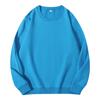 Sudadera de Felpa de Algodón Puro con Bucles Pequeños, Cuello Redondo, Hombros Ligeramente Caídos, Jersey Casual Unisex, Color Sólido, Corte Holgado, Mangas Largas, 260g