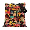 Nova Moda Bolsa de Lona Gato Preto Bolsa de Ombro Bolsa Dobrável Bolsa de Mão Bolsa de Compras Transfronteiriça Personalizável Bolsa de Ombro