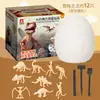 Brinquedo de escavação arqueológica esqueleto dinossauro fósseis crianças escavando pedras preciosas ovos de dinossauro arqueológicos manual caixa cega barraca atacado