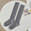 Calcetines de lana retorcida para pantorrilla de mujer, calcetines altos adelgazantes, calcetines JK Lolita para chica, calcetines de felpa para mujer, otoño e invierno