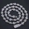 Hip Hop Europeo y Americano Ojo Cruzado Transfronterizo Collar Ojo Cruzado Tendencia de Personalidad Collar de Circonita Pulsera de Gama Alta para Hombre Personalización