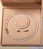 Collar de Perlas de Agua Dulce Naturales de Zhuji para Mujer Conjunto de Perlas Auténticas Cadena para Clavícula Regalo para Mamá Día de la Madre Venta al por Mayor