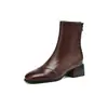 Botas de caballero profesionales de comercio exterior botas romanas talla grande botas europeas y americanas nuevo 4043 cremallera botas de motociclista con botas caña corta mujer