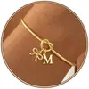 Pulsera con dijes de alfabeto de 26 letras, estilo europeo y americano transfronterizo, brillante, anudada, diseño de nicho, moderna y versátil, pulsera nueva