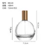 Frascos de Perfume em Estoque 30/100ml Frascos com Borrifador Frascos de Vidro Transparente para Perfume Frascos Redondos com Borrifador Recarregáveis Atacado