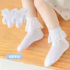 Calcetines de Encaje para Niñas, Calcetines para Niñas, Calcetines de Encaje Estilo Japonés de Malla Fina de Verano, Calcetines Blancos para Danza, Calcetines para Bebé