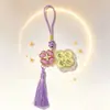 Bolsa de Dinero Dorada Borla Colgante para Coche Buena Suerte Continúa Bolsa de Fortuna Próspera Colgante para Teléfono Encanto para Bolsa Llavero
