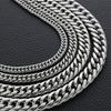 Collar de Acero de Titanio Fresado Redondo Tejido Doble con Hebilla Doble Grueso Estilo Japonés y Coreano Estilo Europeo y Americano Punk Hip-Hop Cadena Verpin para Hombre y Mujer