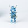 Comercio exterior grava de cristal natural oso violento decoración de escritorio artesanías de resina bearbrick150