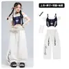 Fantasias de Jazz para Crianças Conjunto de Top Cropped de Verão Hiphop Fantasias de Jazz para Meninas Trajes de Performance de Street Dance para Meninas