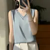 Chaleco holgado 2025 para mujer para usar por encima, Camisola de seda helada estilo nuevo de verano, Camiseta sin mangas para usar debajo de trajes
