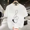 Estilo Guochao algodão puro plus size estampado grafite high street unissex T2026 verão moderno estiloso versátil casal manga curta