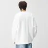 Camiseta de Manga Larga Oversize de Algodón Puro Pesado de 310g, Duradera y Elegante con Cuello acanalado, Suministro Directo del Fabricante, Modelo Transfronterizo de Venta Caliente al por Mayor