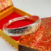 Pulseira Atacado Dragão e Fênix Auspicioso III Flor de Sarja Pulseira Banhada a Prata Feminina Pulseira Peixes Flor de Lótus