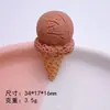 Brinquedo de Comida Simulada Casquinha de Sorvete DIY Capa de Celular Pingente de Grampo Miniatura Enfeites de Supermercado Flor de Sapato Material de Resina