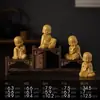 Adorno de Cerámica de Pequeño Monje Inspirado en Zen, Mascota de Té de Arcilla Púrpura, Decoración de Mesa de Té, Decoración para el Hogar Estilo Chino Nuevo, Artesanía Creativa de Juguete para Té