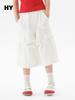Pantalones Cargo de Color Sólido para Niños 2026 Verano Nuevo Estilo Versión Coreana para Niñas Pantalones Finos de Cinco Puntos para Niños Mayores Pantalones Cortos de Moda de Verano