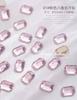 Joyería para Uñas Estilo Similar a Xi Fei Diamante Rectangular de Fondo Plano Celebridad de Internet Explosiones Diamante Esmeralda Súper Brillo Diamante para Uñas Diamante con Forma Especial