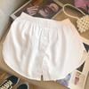 Pequeno peido cortina camisola camisola fundo interior combinando artefato decoração falsa de duas peças empilhada hem capa saia bumbum para mulheres
