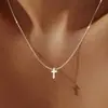 Amazon Cross-Border Novo Colar Cruz, Colar com Pingente de Cruz Moderno e Personalizado, Joia Exquisita para Mulheres